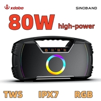 Xdobo Sinoband Blade 1974 Heavy Bass Wireless Bluetooth Speaker 80W High Power Portable Outdoor Ip67 Waterproof RGB subwoofer