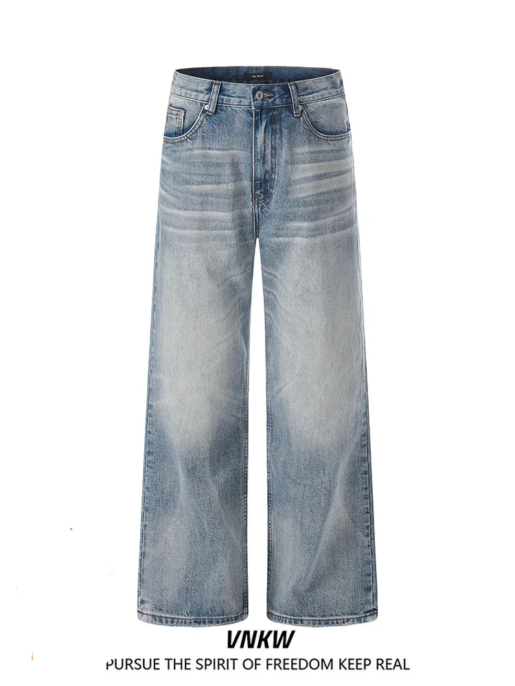 

Мужские джинсы American Sle Ice Blue High Street Cleanfit Vintage, свободные, повседневные, широкие, прямого кроя