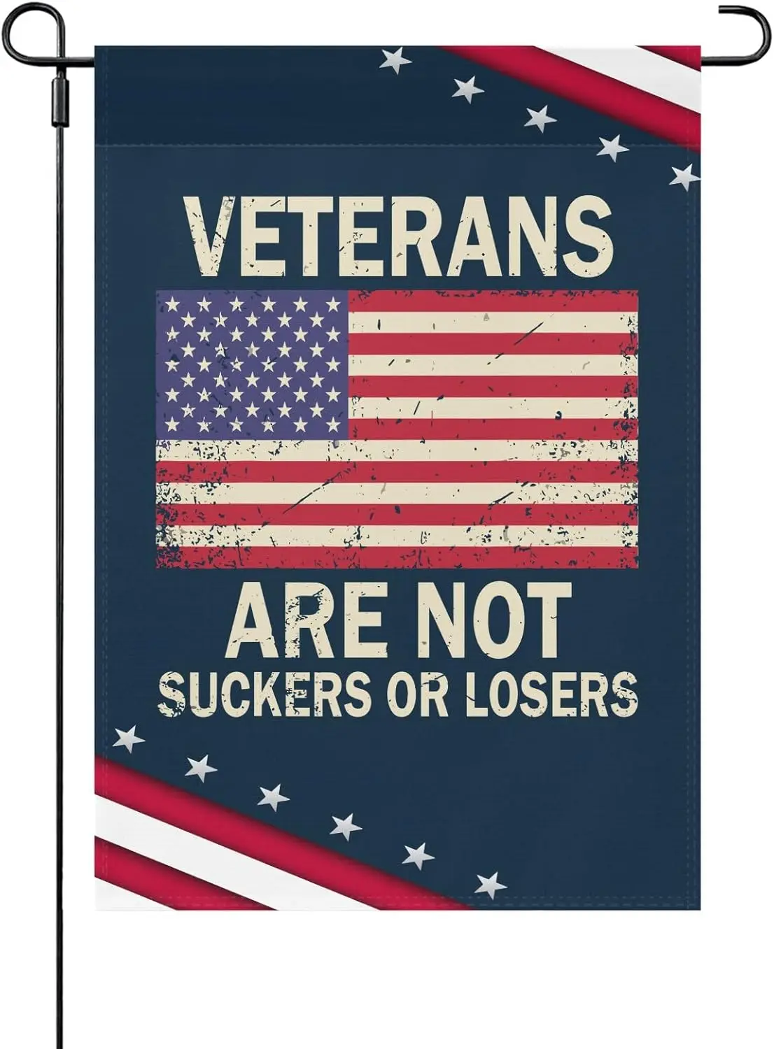 Veterans Are Not Suckers Or Losers Yard Flag One Size, Humorous Funny Garden Flag One Size Backyard House Flags One Size Double