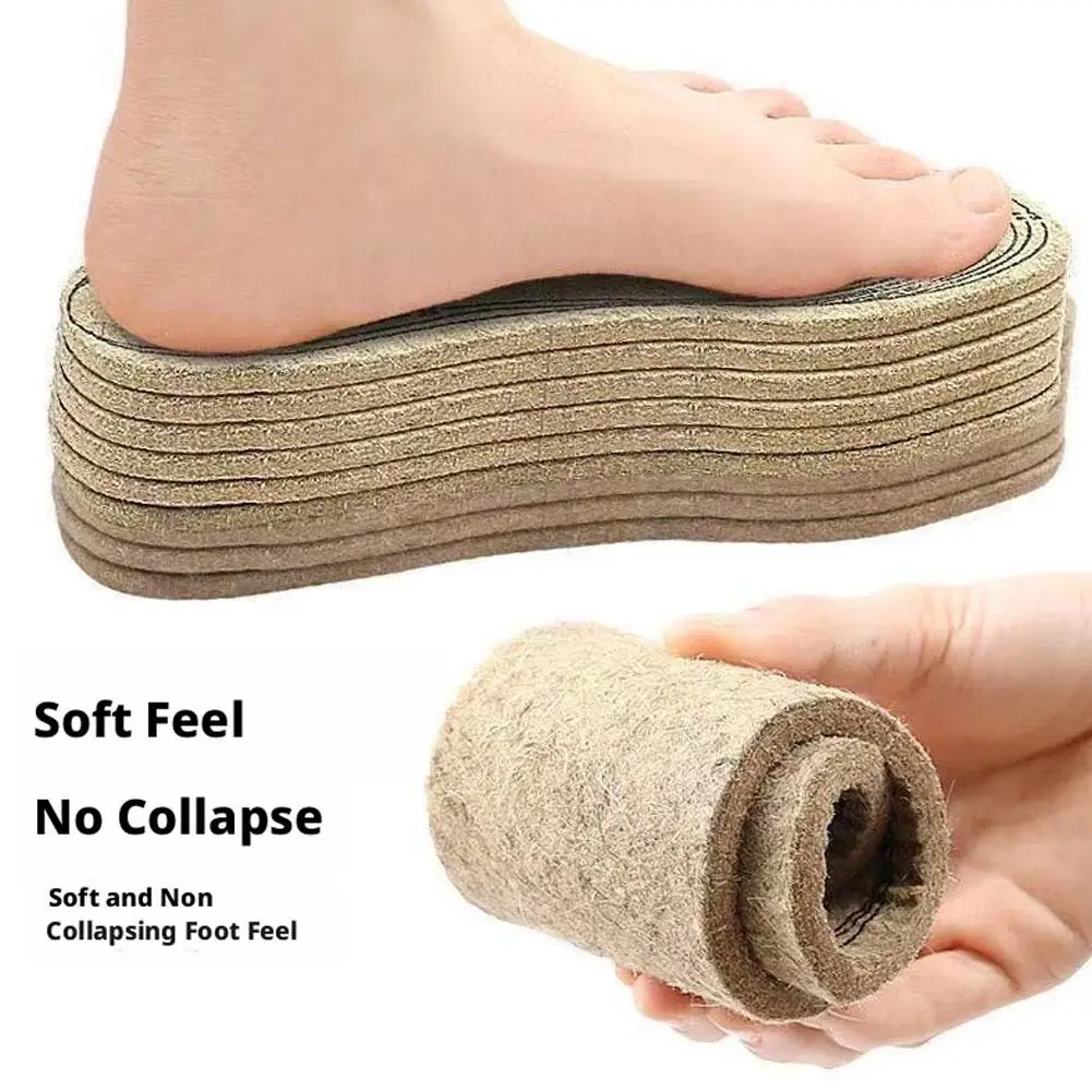 7mm Extra Thick Wool Felt Insoles Winter Warm Thermal Shoe Pads Cut to Fit Breathable Deodorant Cushion Unisex 2/4/10/20 Pairs
