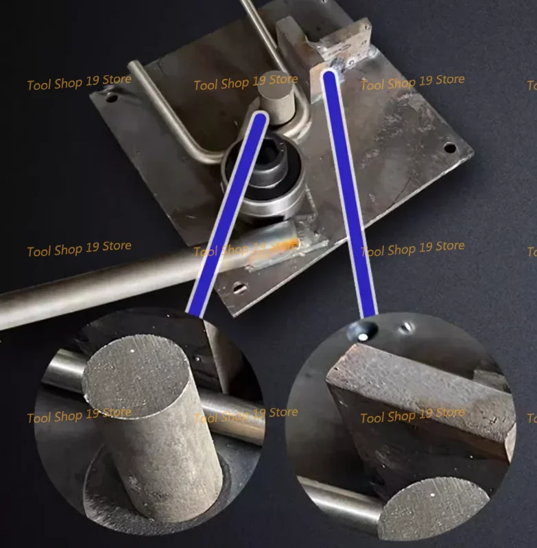 Imagem -03 - Dobrador Manual de Barra de Aço 18 mm Portátil Construção Máquina de Dobra Ferramenta de Vergalhão Haste Deformada Máquina Dobrável