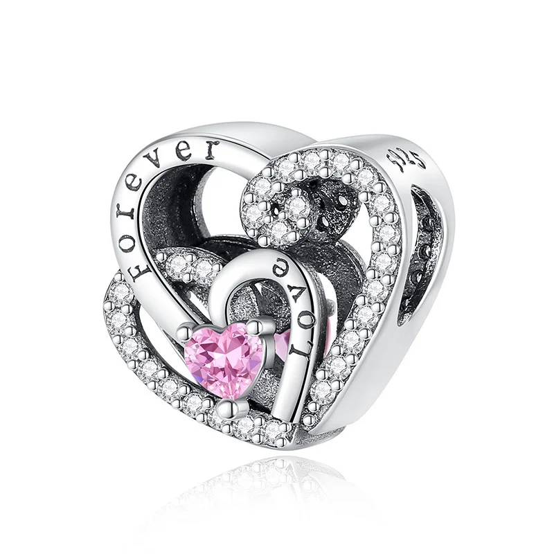 Women's Romantic 925 Sterling Silver Pink Flower Butterfly Set