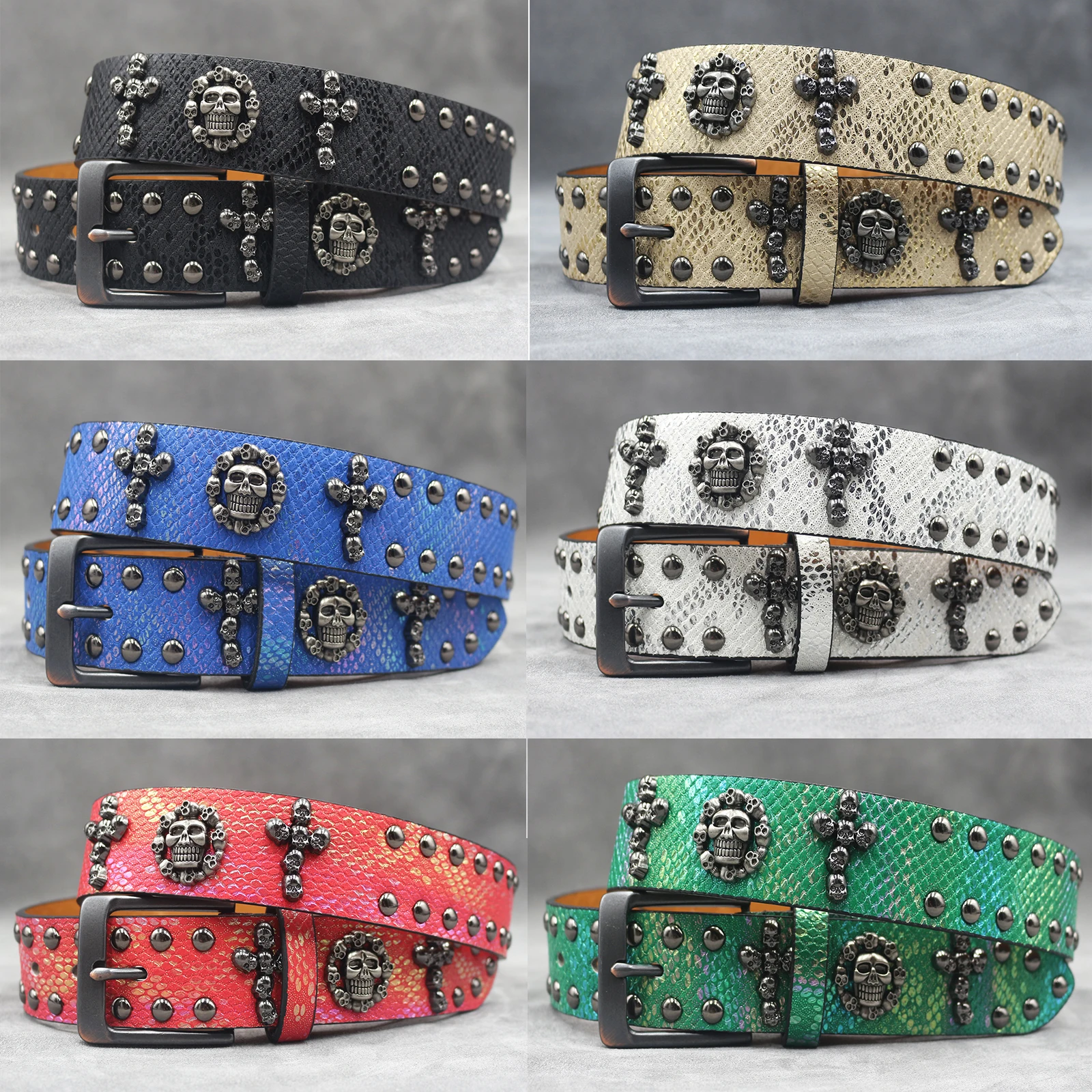 

Кожаный ремень в стиле готика с заклепками, унисекс, для мужчин и женщин, в стиле хип-хоп, Y2K, разноцветный, в стиле субкультурного мода.