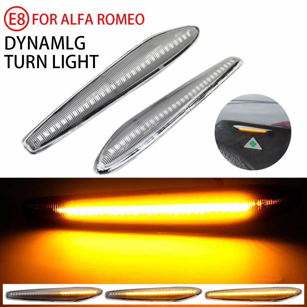 Dynamiczne kierunkowskazy LED Boczne światła obrysowe do Alfa Romeo 159 typ 939 2005-2011 Brera typ 939 2005-2011 Canbus Bezbłędne