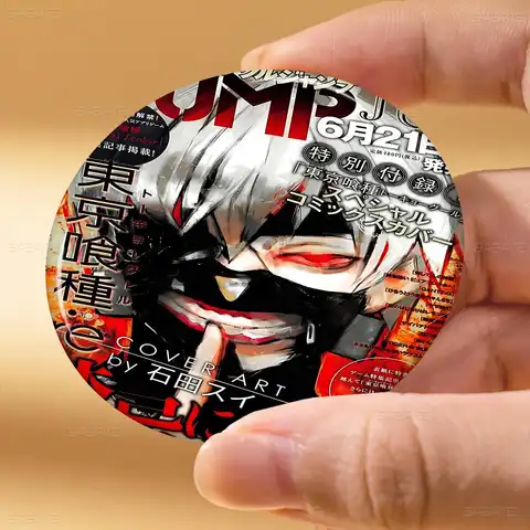 Anime Tokyo Ghoul Anime Knappnål Handgjord Brosch För Kläder Tecknad Badge Ryggsäck Dekoration Smycken Accessoarer 8 best sales Tokyo Ghoul-nål - №8