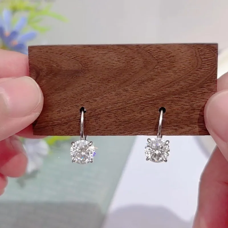 

Серьги-кольца Lnkry 6,5 мм/8 мм с моассанитом, серебро 925 пробы, для женщин, ювелирный подарок