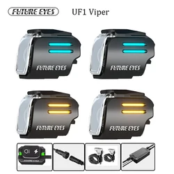Future Eyes UF1 Viper 60W Motorcycle Led Spotlight 12-36V Electric Scooter Light Adjustable Bracket Yellow and White Light Safe