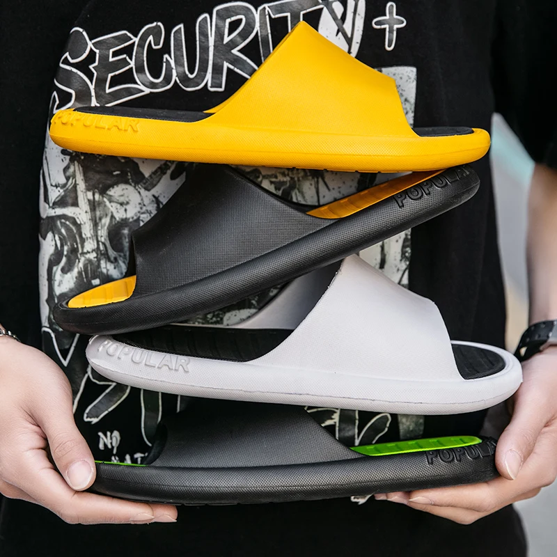 

Men's Non-slip Slippers Summer Shower Household Lightweight EVA Open Toe Multi-Color