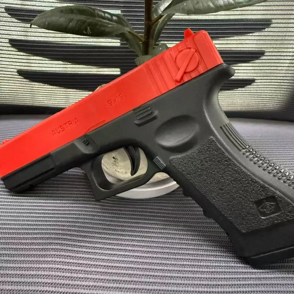 Soft Bullet Airsoft Pistol Manual G17 Toy Gun Lower Magazine with Laser Outdoor Sports CS Game for Children Adults Gift