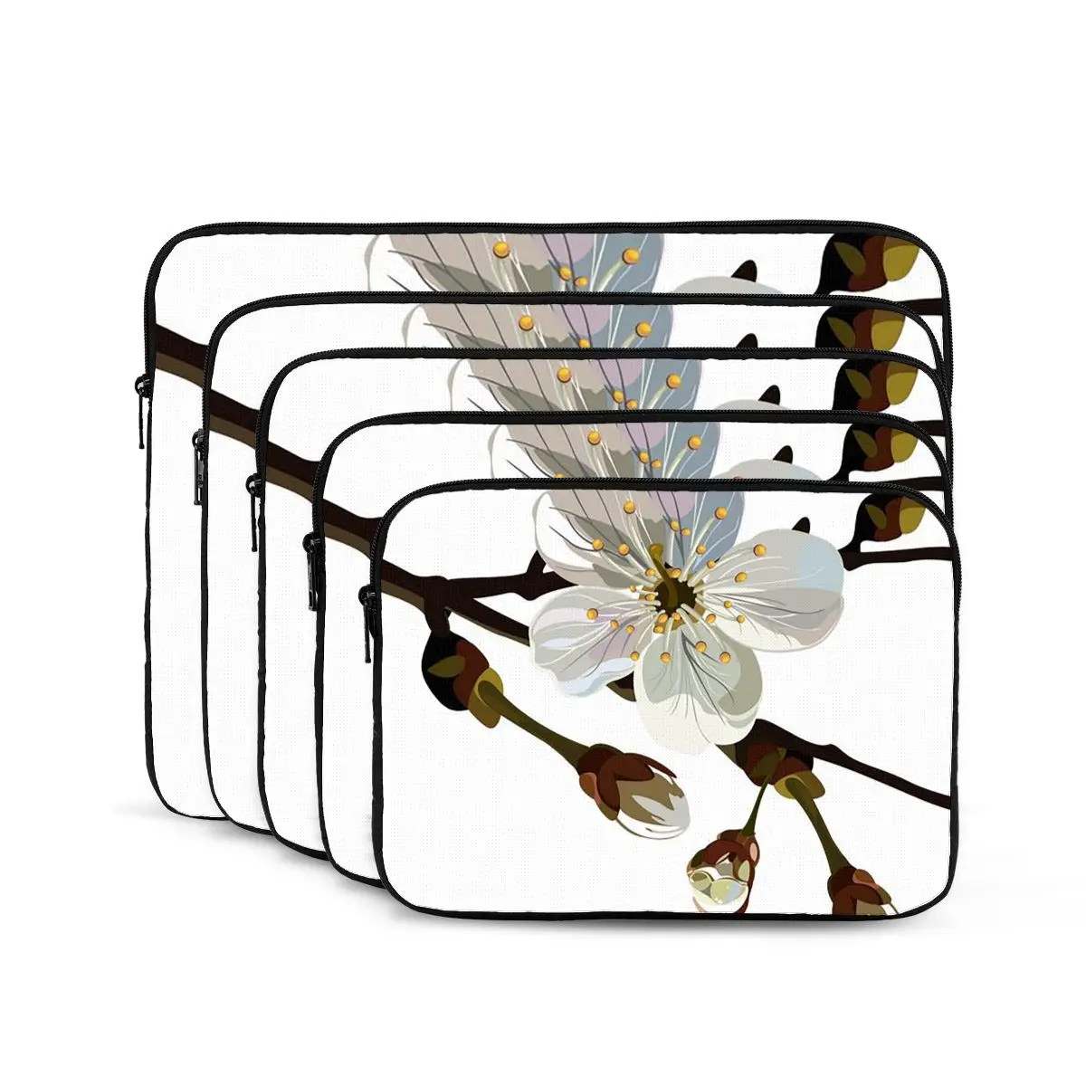 Japanese Sakura Cherry Blossoms 3 Notebook Laptop Bag Case Pouch For Macbook Air Pro Tablet Shockproof Case Bag