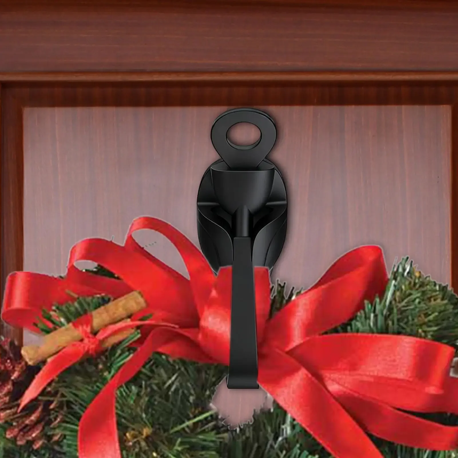 for Mantle for Fireplace Stair Outdoor Porch Railing Wreath Hanger Strong Load-Bearing Capacity Christmas Garland Hangers view 3