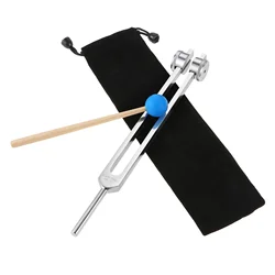 Aluminum Alloy 68.05Hz Tuning Fork with Silicone Hammer Bag for Solfeggio DNA Repair Healing, Musical Instrument, Sound Therapy