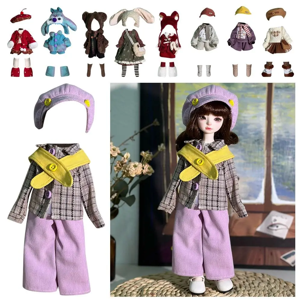 Roupas de Boneca BJD Estilo Princesa 6 Pontos, Meias Listradas para Boneca Princesa de Corpo Gordinho de 30cm, Conjunto de Roupas para Bonecas, Coleção de Bonecas