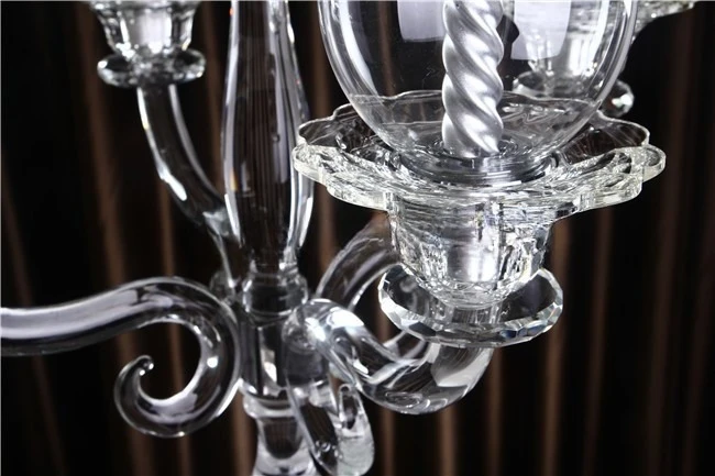 White 5-Arm Crystal Candlestick Wedding Candlestick Watch Center