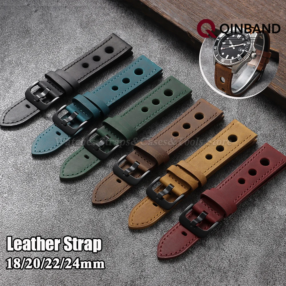 Smartwatch Vintage Watches For Men - Pulseira de Couro Vintage Respirável para