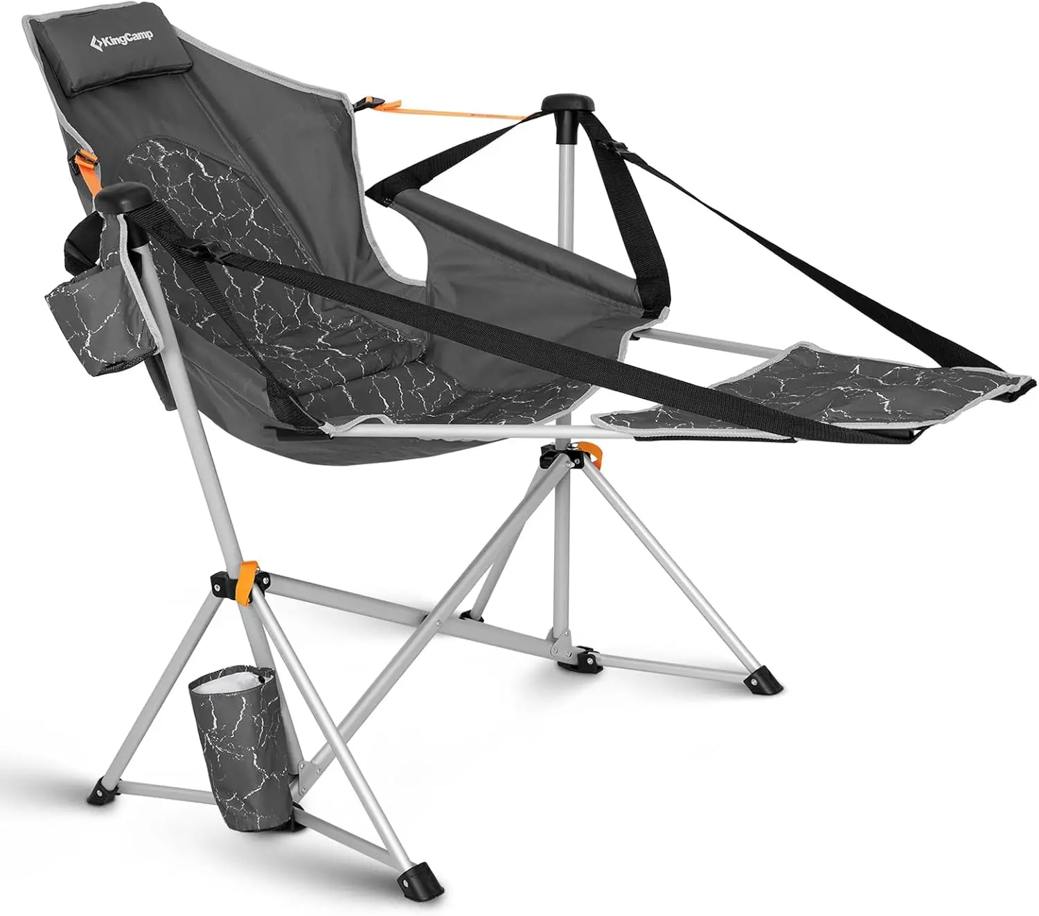 

Hammock Chair w/Footrest, Portable Folding, 440lbs, Heavy Duty, Oversized, Cup Holder, Pillow, Outdoor Patio Lawn