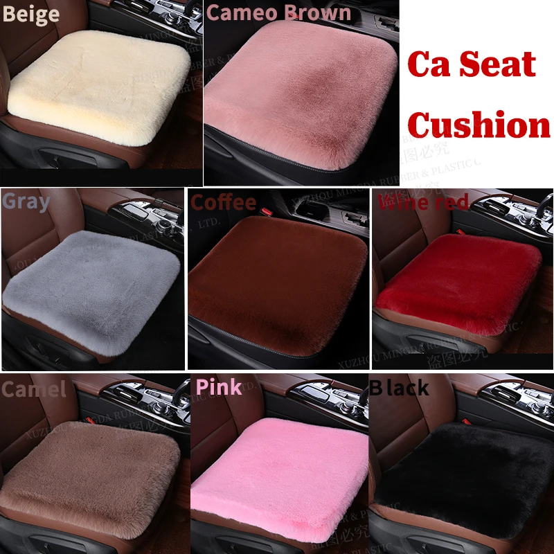 Universal Plush Seat Cover para carro, Macio e Quente, Imitação de pele de coelho, Grosso, Inverno