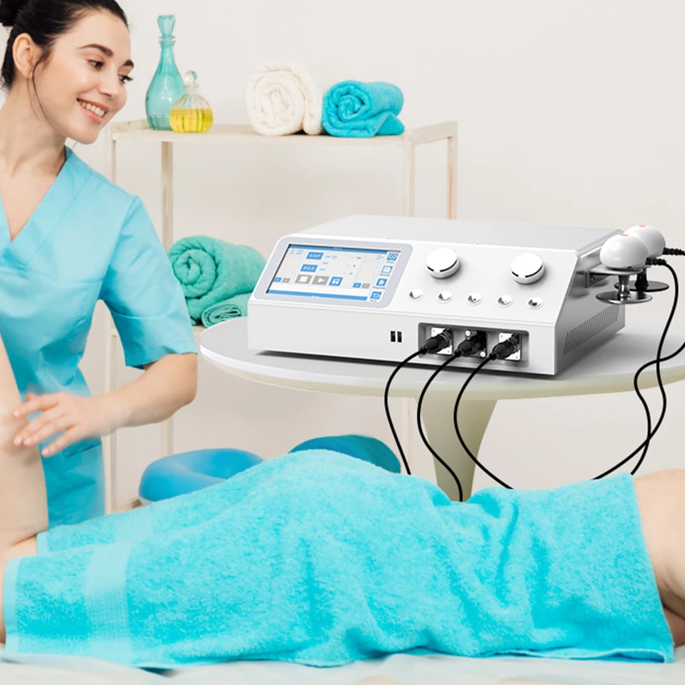 Physiotherapy Equipment 448kHz Radio Frequency Therapy Device Muscle Massager Body Sliming Machine Pain Relief Home SPA Care