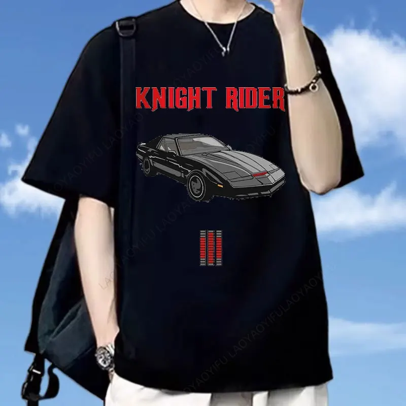 Camiseta con estampado de Kitt 2000 Knight Rider Car 80's Micheal Knight Industries Design Meme Gifts Tee Gamer Cult Movie