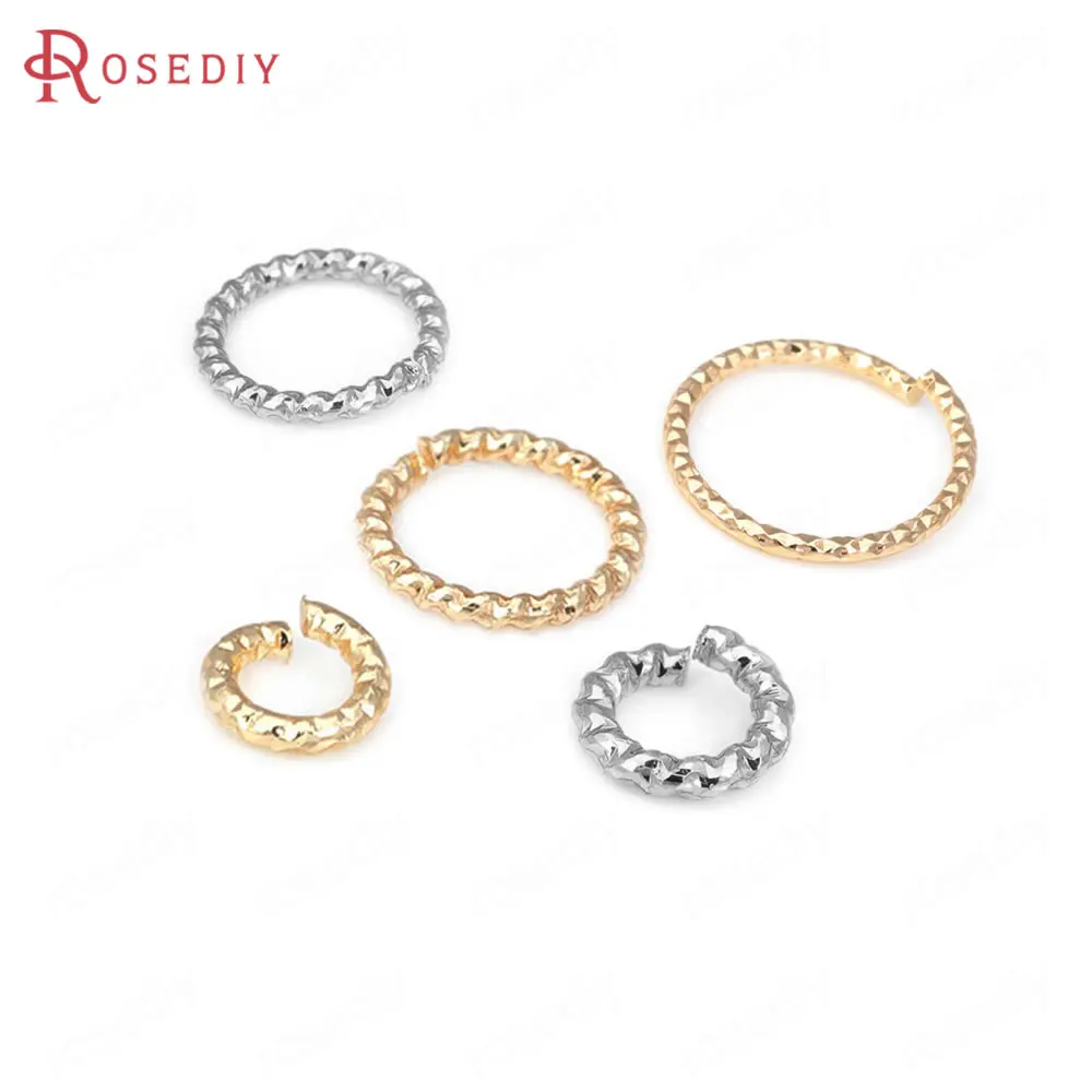 

5MM 6MM 8MM 10MM 12MM 18K Gold Color Brass Twisted Wire Jump Rings Split Rings Jewelry Making Supplies Diy Findings Accessories