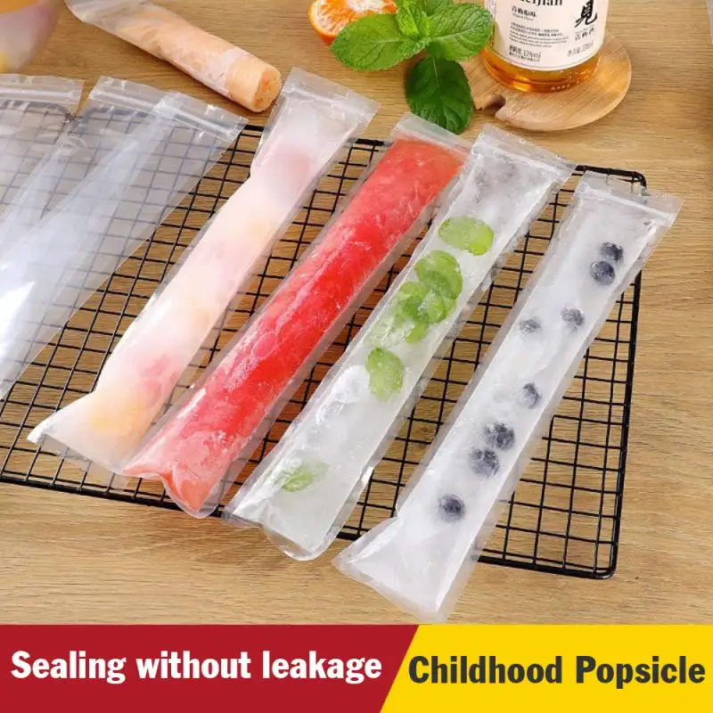 5/10/20/50/100pcs PE Ice Making PackThickened Disposable Homemade Ice Cream Popsicle Sealed Bag Ice Cream Tools