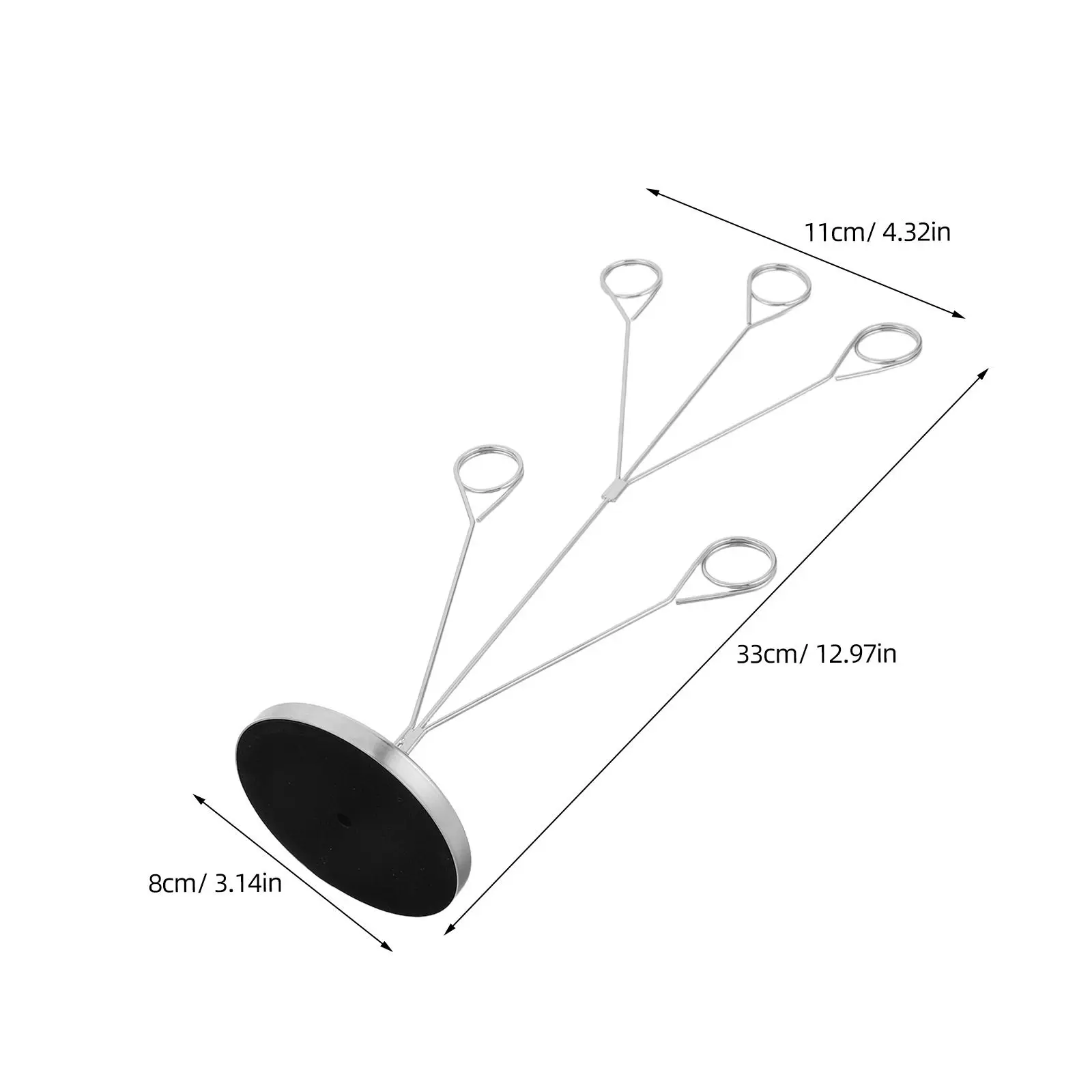Desktop Memo Clip Holder 5-Branch Photo Tree Style Stand Round Base Metal Display Stand for Wedding Place Cards Food Signs