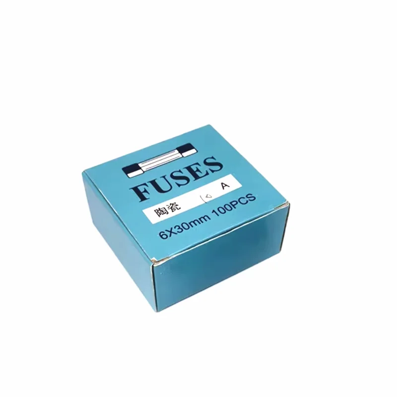 100pcs 6*30mm Fast Blow Tube Fuses 6x30 mm 250V 0.5 1 2 3 4 5 6 8 10 15 20 25 30 A AMP Fuse Ceramic fuse