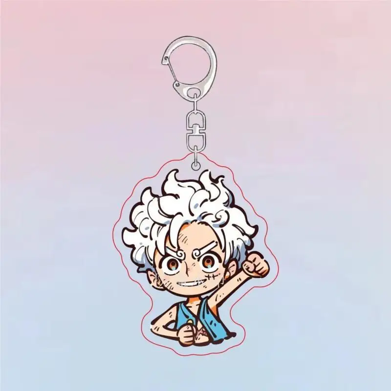 

One Piece Anime Character Keychain Bag Charm Acrylic for Anime Fans for Bags Decoration Cute Cartoon Double Sided Small Gift New