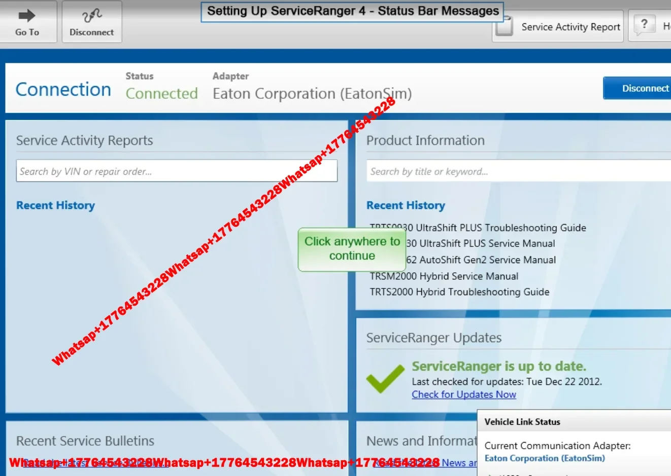 2025 Eaton Service Ranger 4.12 Engineering Eaton ServiceRanger + قاعدة البيانات 1 قطعة تثبيت SR4.12 تركيب رموز الأخطاء التفاعلية