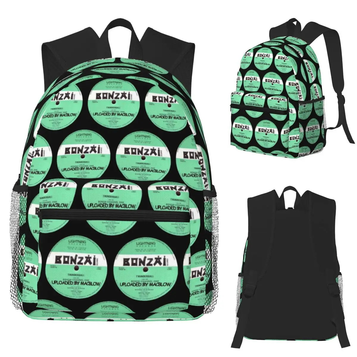 

Bonzai Records Student Backpack School Bag Hiking Travel Daypack for Boys Girls Bookbag Shoulder Bags