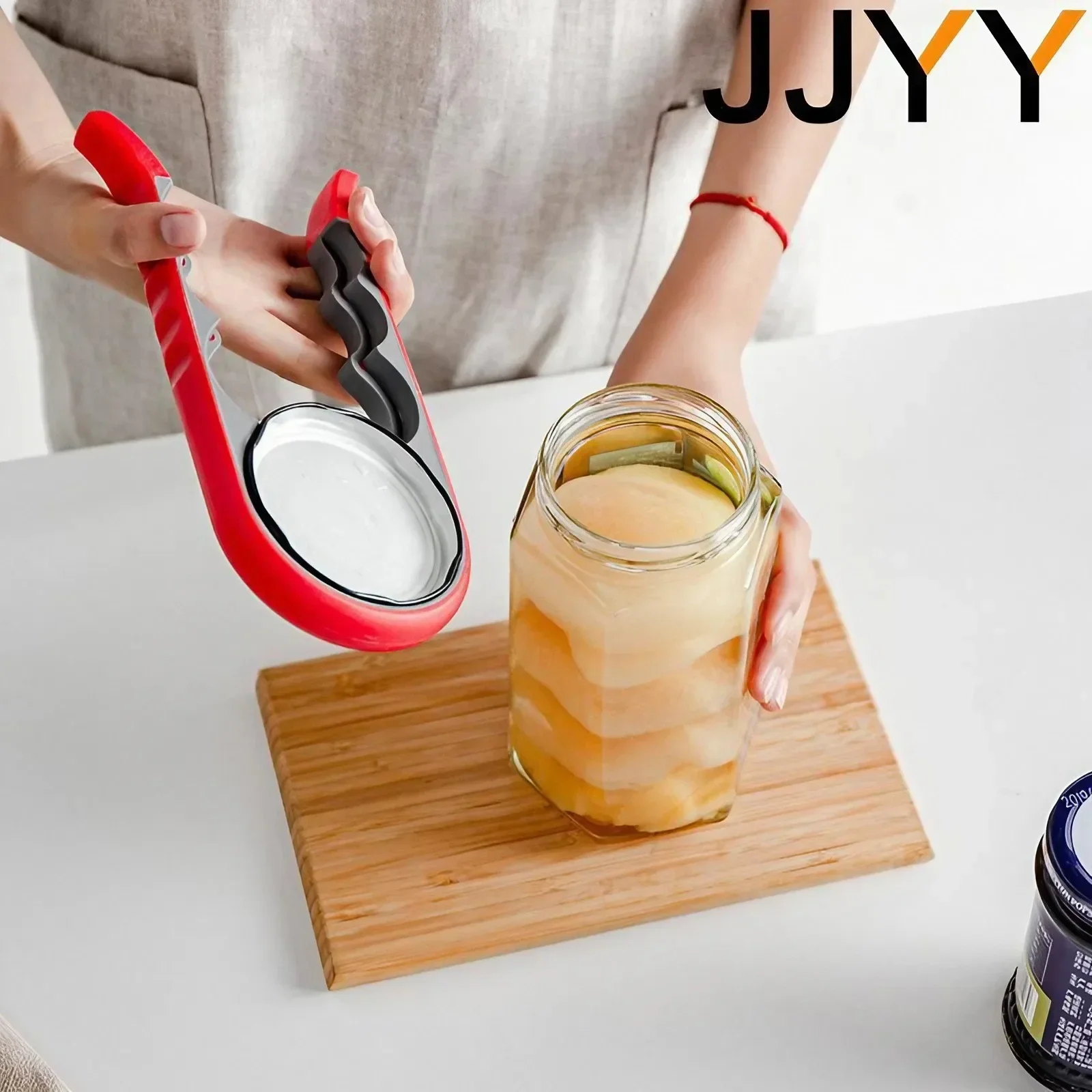 JJYY Multi-functional 4-in-1 Can and Jar Lid Screwer Non-slip Twist Bottle Opener Multifunctional Can and Jar Opener Kitchenware