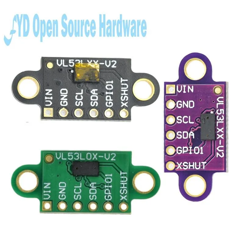 1pcs VL53L0X Time-of-Flight (ToF) Laser Ranging Sensor Breakout 940nm GY-VL53L0XV2 Laser Distance Module I2C IIC