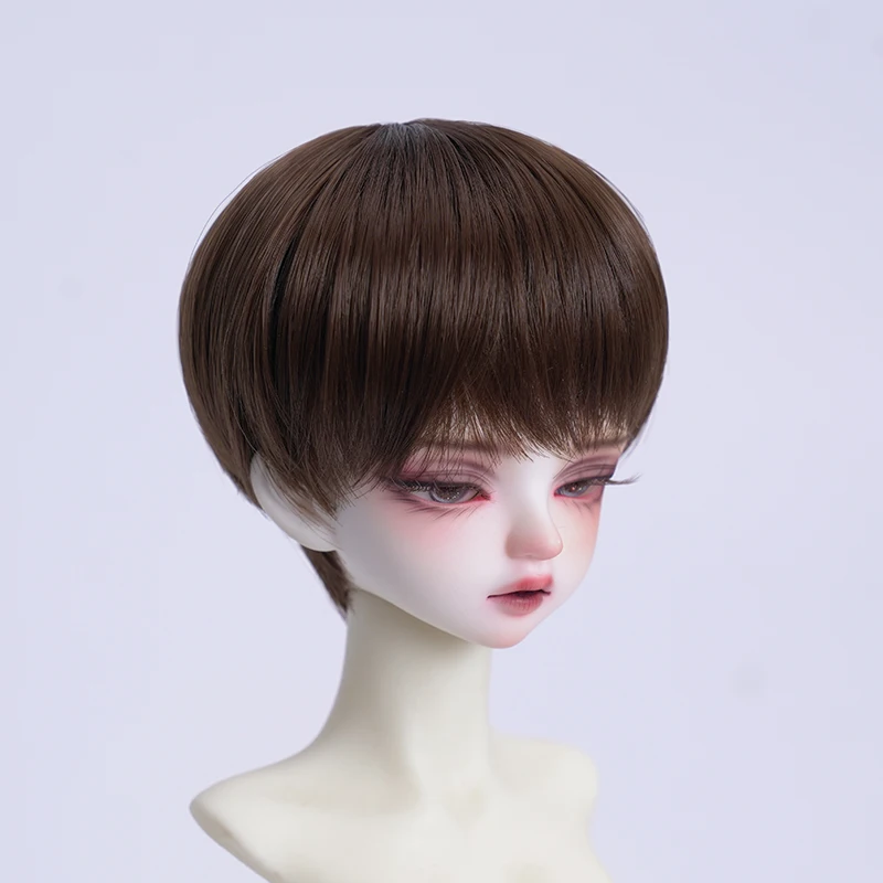 New Doll\'s Wig for 1/3 1/4 1/6 Bjd Doll Soft Silk Short Hair Versatile Girl Toys Dress Up Play House Doll Accessories, No Doll