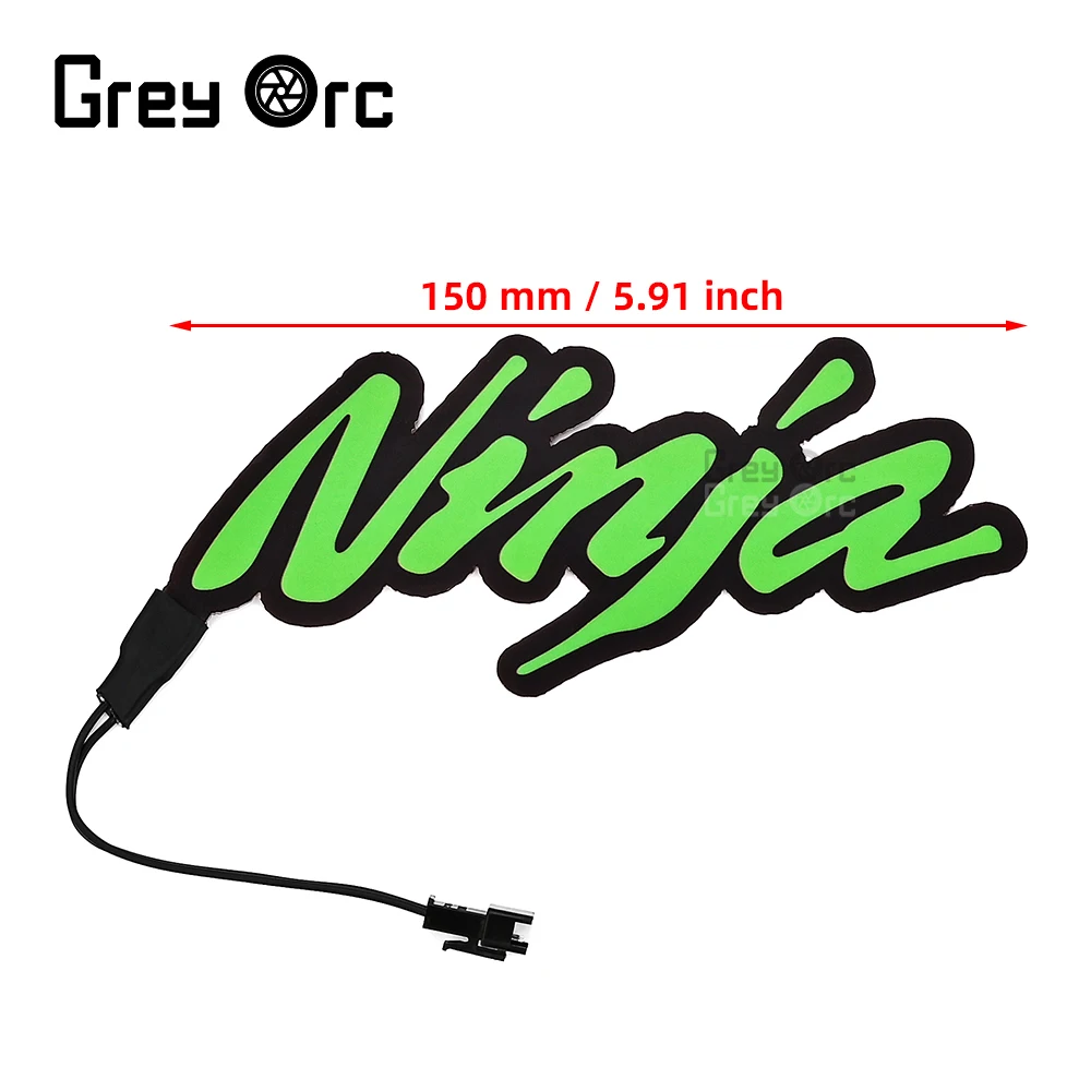 For Kawasaki Ninja 250 400 650 1000 SX ZX-6R Motorcycle LED Cold Light Patch Fairing Body Sticker Logo Decoration Lamp Flashing - view 6