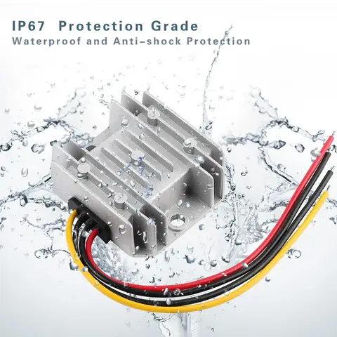 DC 20V till DC 12V spänningsregulator med nedåtriktad transformator 10A 120W för Black&Decker 20V litiumjonbatteri, Power Wheel Buck Boost 8 best sales Black Decker-delar - №3