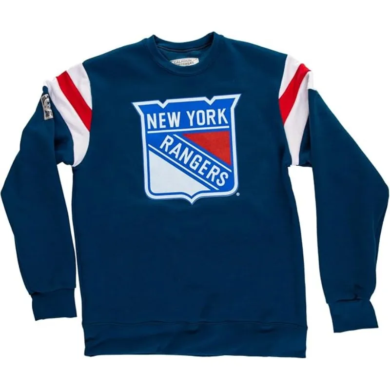 3D Print New York Ranger Inspired Ice Hockey Sweatshirt Unisex Navy Red White Breathable Long Sleeve Fan Sports Top