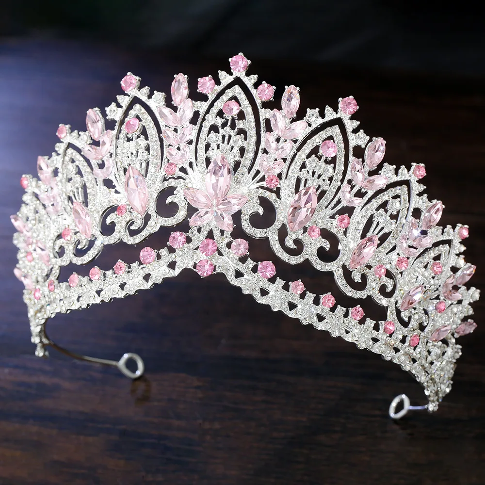 Baroque Gold Color AB Rhinestone Bridal Tiaras For Women Headpiece Pageant Diadem Crystal Crown Wedding Hair Accessories Jewelry