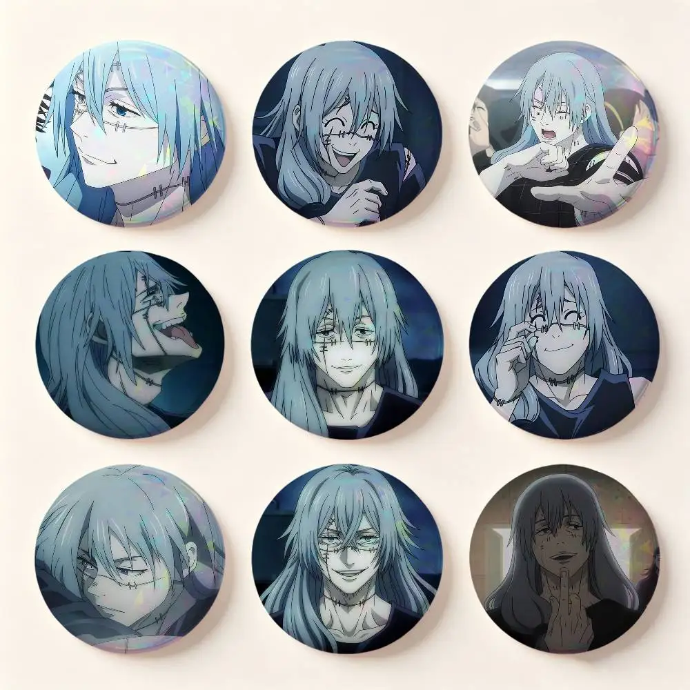Mahito Anime Figure Badges 25 32 44 58 75 Mm Round Cosplay Pin Bag Decor Fans Collect Friends Gifts Brooch Souvenir