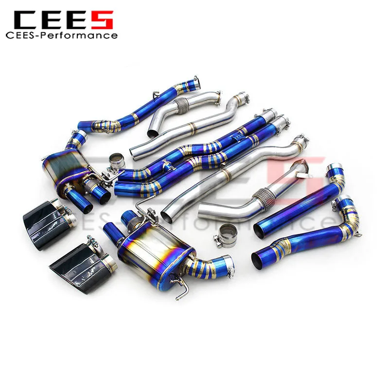 

Cees Valvetronic Exhasut Catback для Audi RS6 RS7 C8 4.0T 2019-2024 спортивный глушитель выхлопной трубы с насадками Electroblack