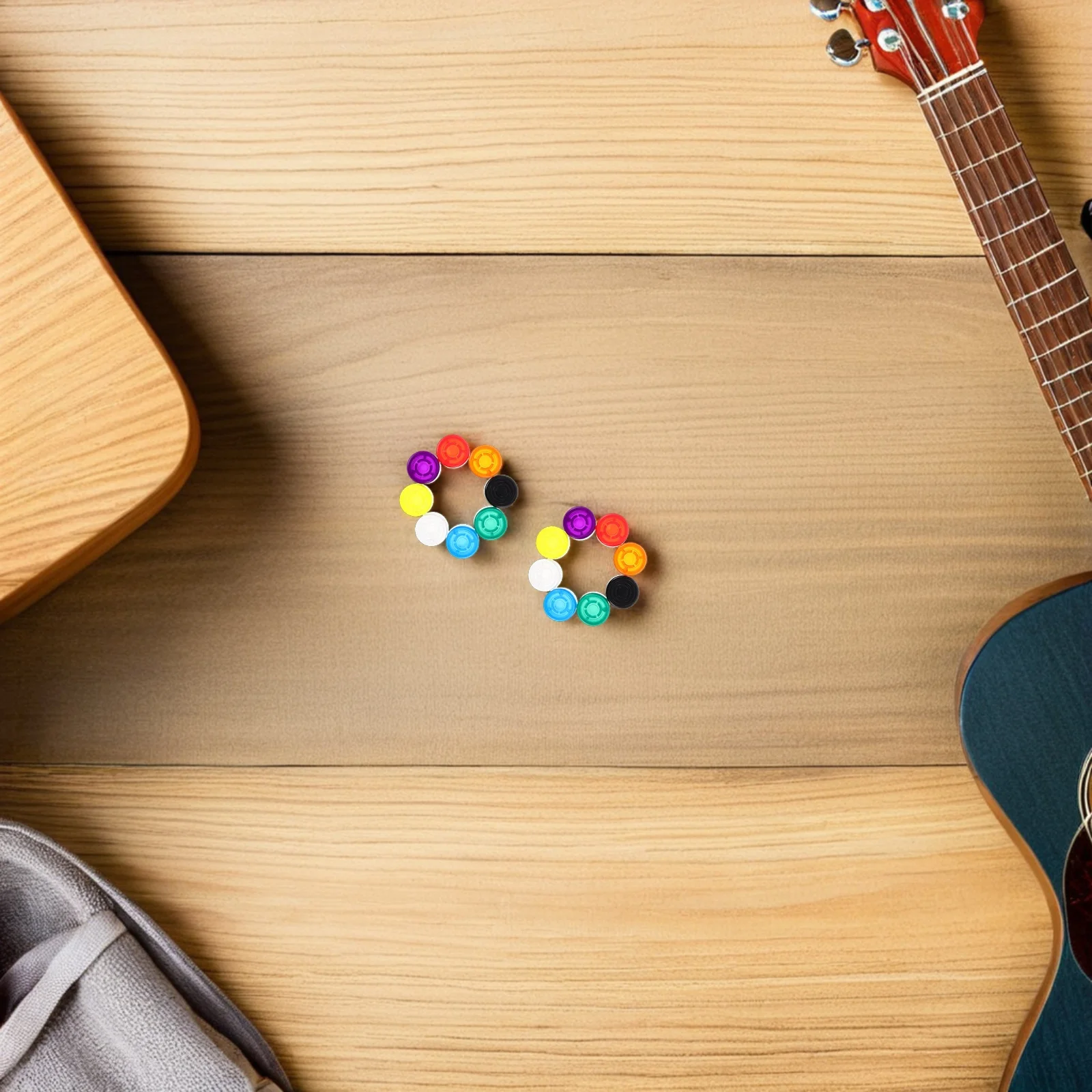 16 قطعة دواسة الغيتار غطاء مفتاح القدم متعدد الألوان 21x9.6 مللي متر الحجم الداخلي تعزيز الاستقرار الرؤية التكيف السريع #4