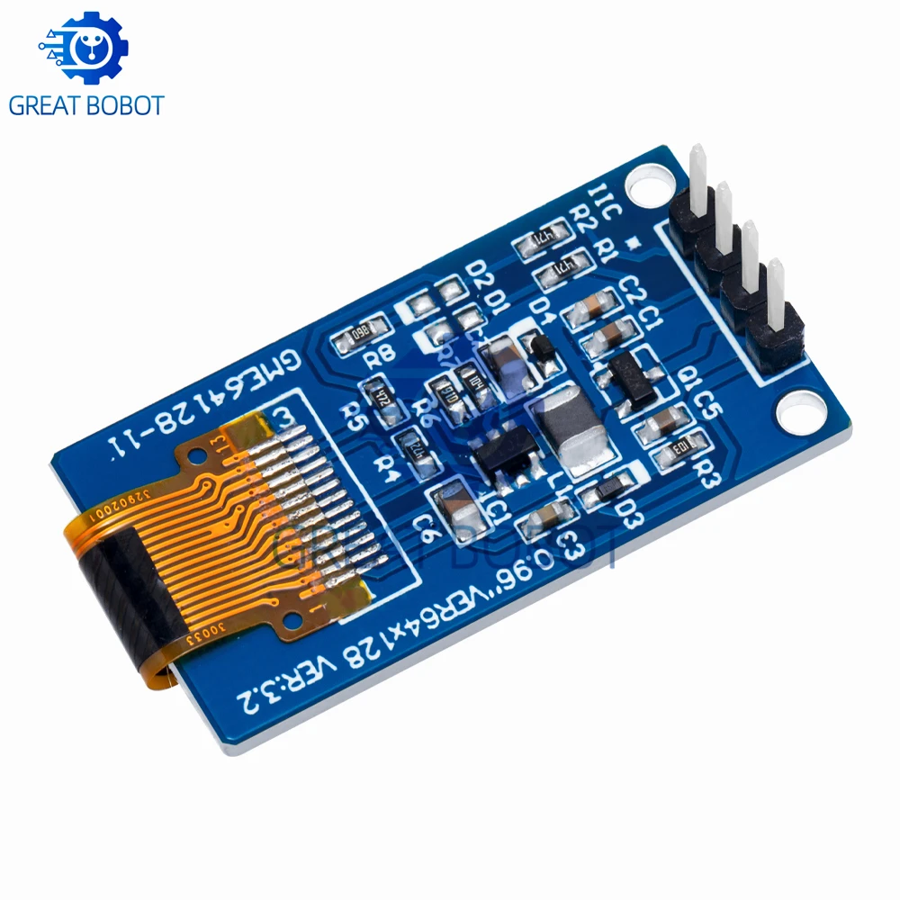 BS 0.96 - inch High - Contrast OLED Display: 64×128 Resolution SSD1107-Driven LCD Module, Vertical Screen-Perfect for Arduino