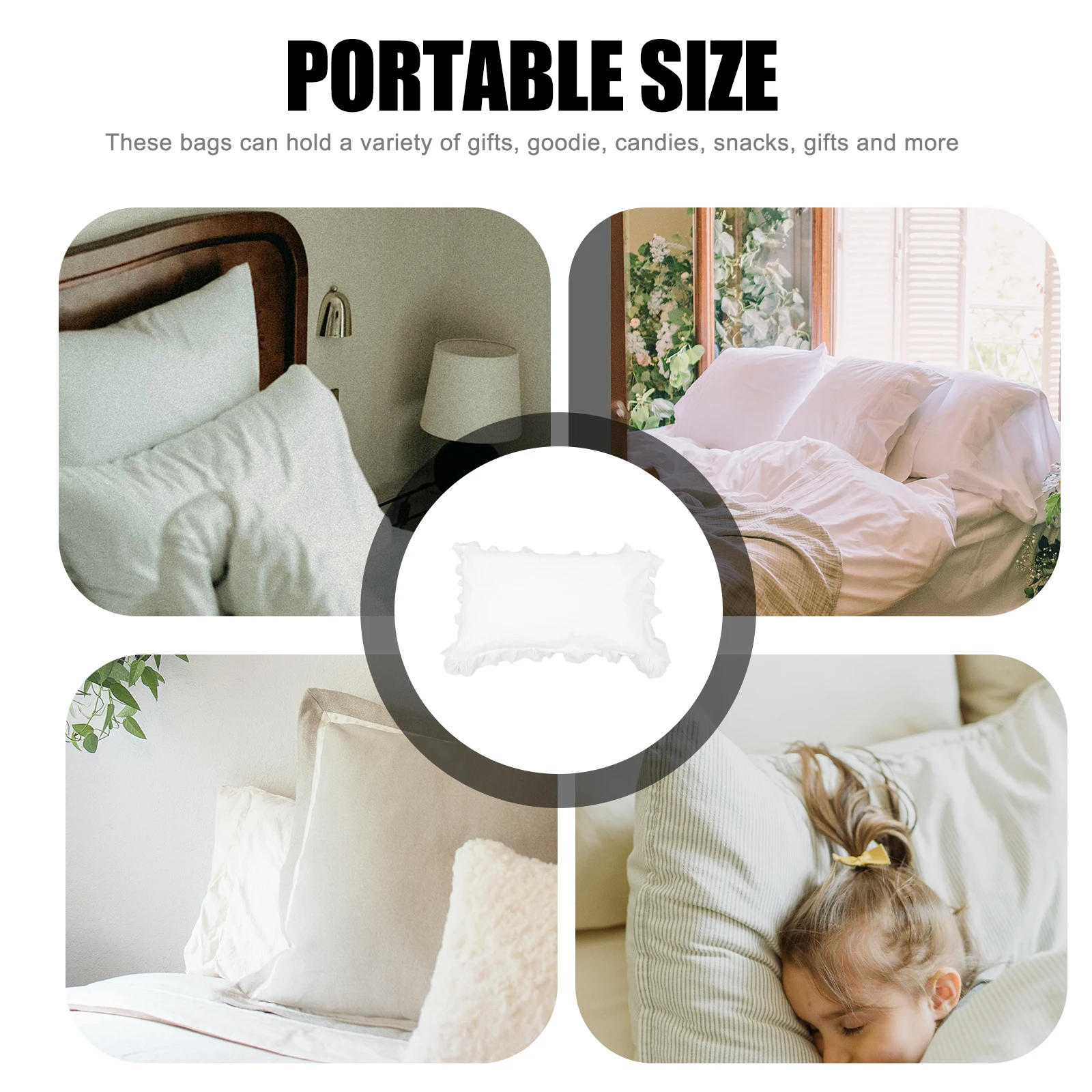 

1 Pair White Cotton Pillow Covers Bed Pillowcase Replacement Cushion Covers Comfortable Skin-Friendly Washable Minimalist Design