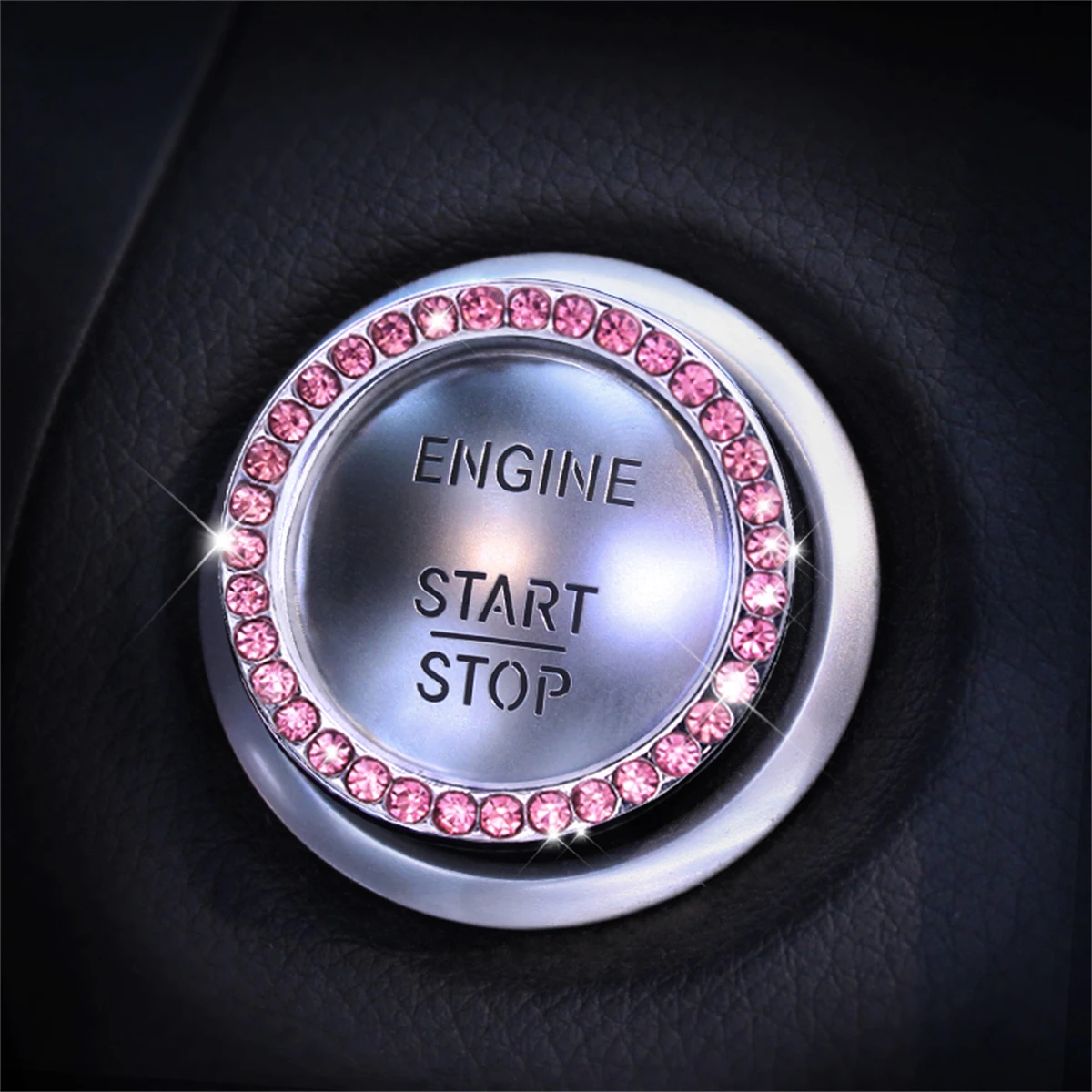 1pc Car keyring decorative sticker Car Artificial Diamond Sticker 3D Switch For Auto Motorcycle Styling Rhinestone Bling Decorat