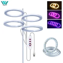 LED Angel Ring Grow Lights Lampa pełnozakresowa dla roślin Kwiaty Sadzonka Szklarnia DC5V USB Kryty Phytolamp Światło wzrostu