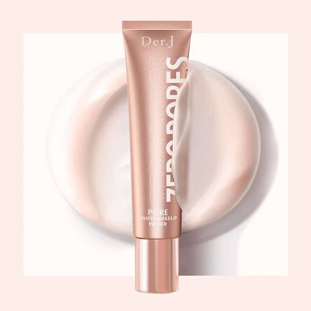 Der.J 20 مل برايمر مكياج بدون مسام ناعم للبشرة والوجه، برايمر برايت خالي من الزيوت، يدوم طويلاً، حماية من عزل الأشعة فوق البنفسجية