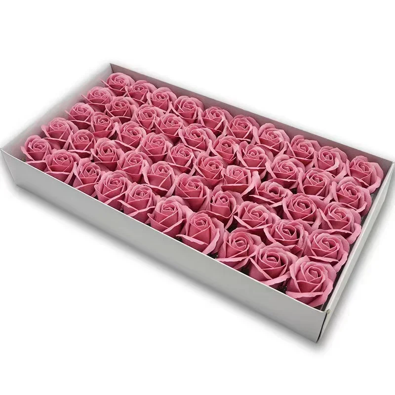 50 Stück künstliche Seifenrosen, Blumenkopf, Durchmesser 4,5 cm, Schönheit, Hochzeit, Valentinstag, Geschenk, Rosen, Blumenstrauß, Zuhause, Party, Dekoration, Blume