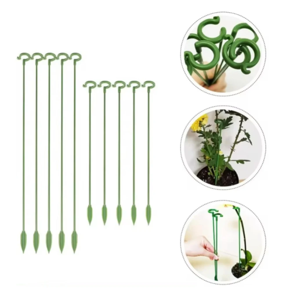 10/20pcs Garden Horticultural Flower Stand Bracket, Potted Plant Flower Shape Support Rod, Fixed Anti Lodging Leaf Guard Frame
