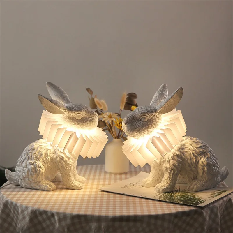 OULALA Modern Table Lamp Creative LED Rabbit Desk Light Decorative for Home Living Room Bedroom