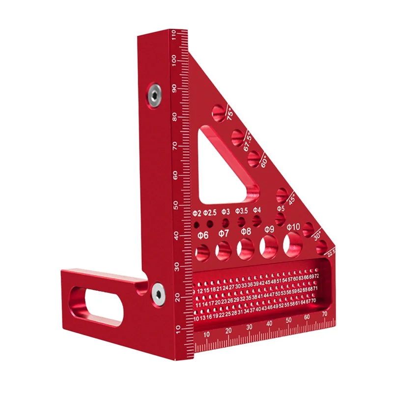 ABRB-木工直角分度器、ダボピン付き木工直角定規、アルミニウム合金マイター三角定規、アングラースクライバー