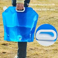 5 10L Foldable Drinking Water Bag Large Capacity Portable Storage Container Thickened for Outdoor Camping Hiking Travel
